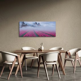 Tablou - Peisaj cu câmpuri de lalele (120x50 cm)