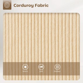 HOMCOM Set 2 Scaune de Bar cu Spătar și Brațe Rotative din Catifea Bej | Aosom Romania