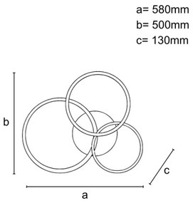 Plafonieră LED dimabilă LED/64W/230V 3000-6500K + telecomandă