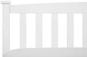 Pat de o persoană 90 cm GERNE (cu somieră) (alb). 1007294