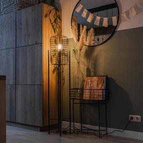 Lampă de podea industrială neagră - Bliss Vefa