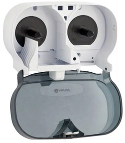 Dozator pentru 2 role de hartie igienica fara tub Merida, alb/negru
