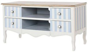 Comoda TV, bleu, din lemn de paulownia, Charme