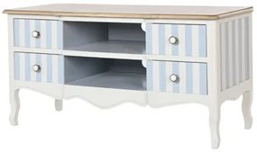 Comoda TV, bleu, din lemn de paulownia, Charme