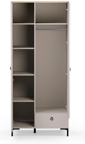 Dulap de haine Demandaron 1 (taupe + stejar silverjack). 1116801