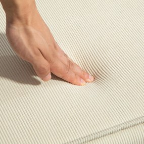 HOMCOM Canapea-lit pliabil cu spătar capitonat, fotoliu convertibil, pat suplimentar, salon, birou, alb crem | Aosom Romania