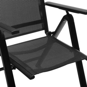 Set 6 fotolii reglabile din aluminiu Avenberg ISLA negru