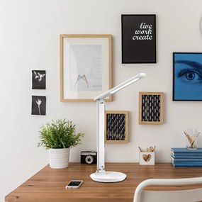 Veioza / Lampa LED de birou reglabila Osias alba