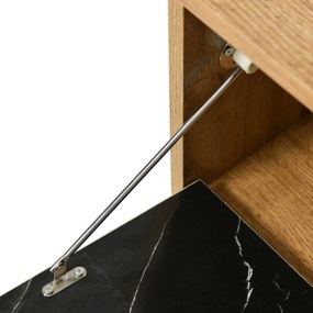 Comodă TV pentru living cu design unic, Culoare naturală | Aosom Romania
