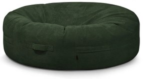 Fotoliu bean bag verde cu tapițerie din catifea reiată Roll 190 – SLOWDOWN