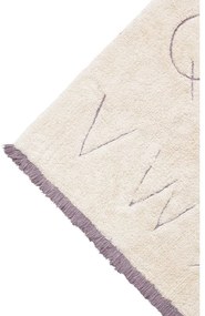 Covor pentru copii crem lavabil/țesut manual din bumbac 140x200 cm ABC – Lorena Canals