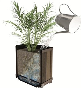 Ghiveci Keter Deco Square 45,5 x 45,5 x 45,5 cm, maro