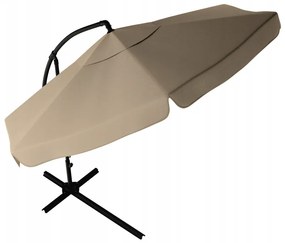 Umbrela de gradina pliabila LEVI 300 cm, bej-maro + ambalare gratuită