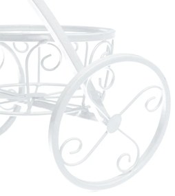Ghiveci RETRO în formă de bicicletă, alb, PAVAR
