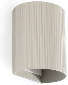 Aplica perete aluminiu striat gri, 1xGU10, SOLE round