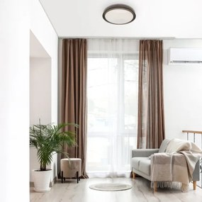 Plafonieră LED dimabilă pentru baie HALINA LED/48W/230V 3000-6000K d. 38 cm negru + telecomandă