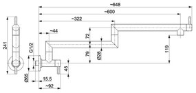 Baterie pliabilă de bucătărie KFA Armatura 6623-030-22 DUERO POT FILLER oțel inoxidabil