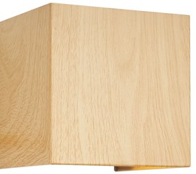 Lampă scandinavă de exterior cu imprimeu de lemn, cu LED IP54 - Edwin