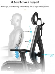 RESIGILAT-Scaun de birou ergonomic Mike-H sezut piele