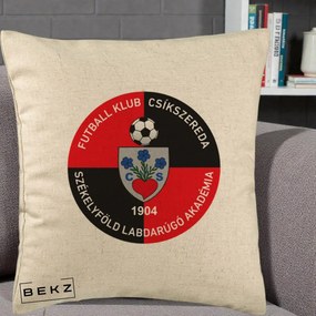 Perna Personalizata FK Csikszereda 1904 Fotbal, 40x40 cm, Bej, Husa Detasabila, Perna Inclusa, BEKZ®
