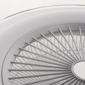 Plafonieră LED dimabilă cu ventilator ZONDA LED/48W/230V argintiu + telecomandă