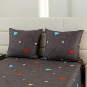 Lenjerie de pat din microfibra ORBITA gri inchis Dimensiune lenjerie de pat: 2 buc 70 x 80 cm | 160 x 200 cm