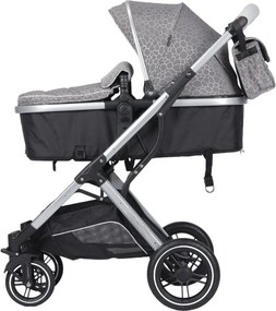 Carucior nou nascuti 3 in 1 NOVOKIDS™ H3100 series, Cu geanta bebe, Cadru Aluminiu, Amortizoare, Roti din cauciuc plin AVE, Landou, Scoica auto,