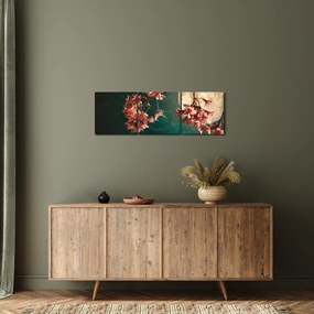 Tablou - Sakura în luna plină (cu ceas) (90x30 cm)