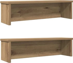 vidaXL Rafturi de bucătărie stivuibile 2 buc Stejar Artisan 60x15x16cm