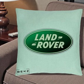 Perna Personalizata cu emblema Land Rover, 40x40 cm, Verde Menta, Husa Detasabila, Perna Inclusa, BEKZ®