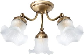 Lustra aplicata din alama design italian Glass Bell 3L