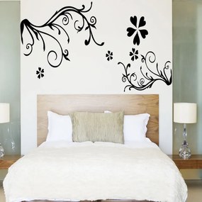 Sticker perete Black Flower Decor