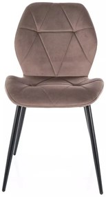 Scaun Rick velvet cappuccino/negru Blu38