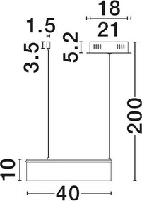Lustra LED design circular OLIVIA bej D-40cm