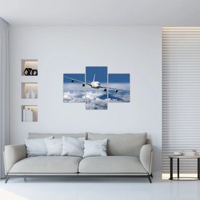 Tablou - Avion în nori (90x60 cm)