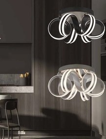 Lustra LED aplicata design modern Belle argintiu