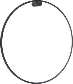 Aplica de perete LED SATURNO, 46 W, 230 V, Ø 80 cm, IP44, negru