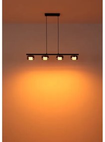 Lustră LED pe cablu Globo 16055-4HS HIGGINS 4xGX53/6W/230V fumuriu/negru