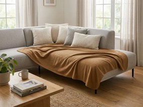 Patura fleece FLEORA, maro inchis Dimensiune: 200 x 220 cm