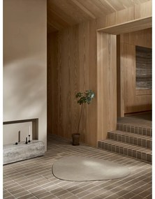 Covor din piele grej Circle XXXL Bull – LIND DNA