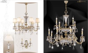 Lustra LUX cu cristale Asfour diametru 55cm Sandra 2605/3 Bejorama