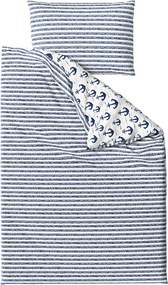 Lenjerie de pat din bumbac NAVYSTA POLY albastru-alb Dimensiune lenjerie de pat: 2 buc 70 x 90 cm | 200 x 220 cm