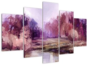 Tablou - Peisaj de toamnă - pictură (150x105 cm)