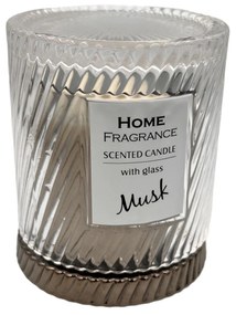 Lumanare parfumata in candela sticla,MUSK, 8x10 cm
