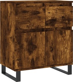 vidaXL Servantă, stejar fumuriu, 60x30x75 cm, lemn compozit