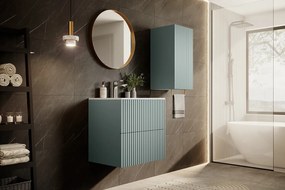 Rafturi suspendate pentru baie Nicole 70 cm - salvie MDF