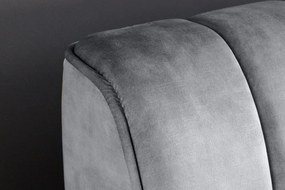 Pat elegant tapitat cu catifea gri, Amsterdam 180x200cm A-46164 VC