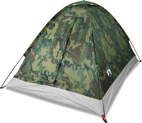 vidaXL Cort de camping cupolă pentru 2 persoane, camuflaj, impermeabil
