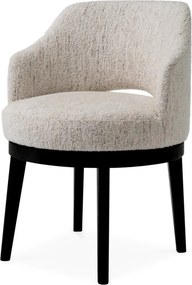 Scaun dining design LUX Sofia, Seashell off white