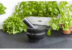 Cole&Mason - Pistil granit cu pistil, pr. 18 cm, granit negru